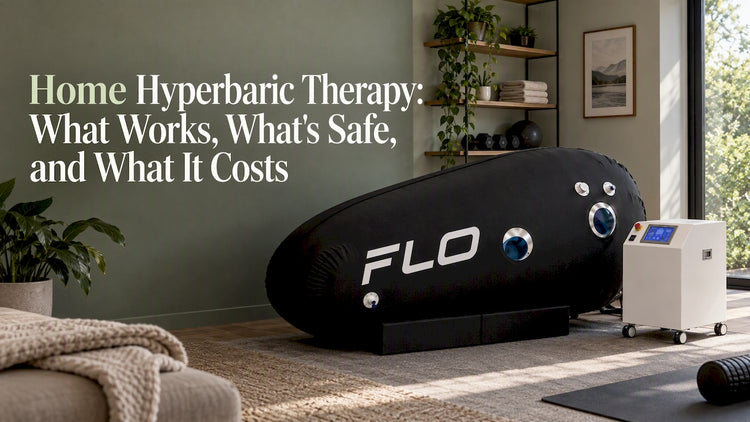 FLO home hyperbaric chamber in a calm recovery room