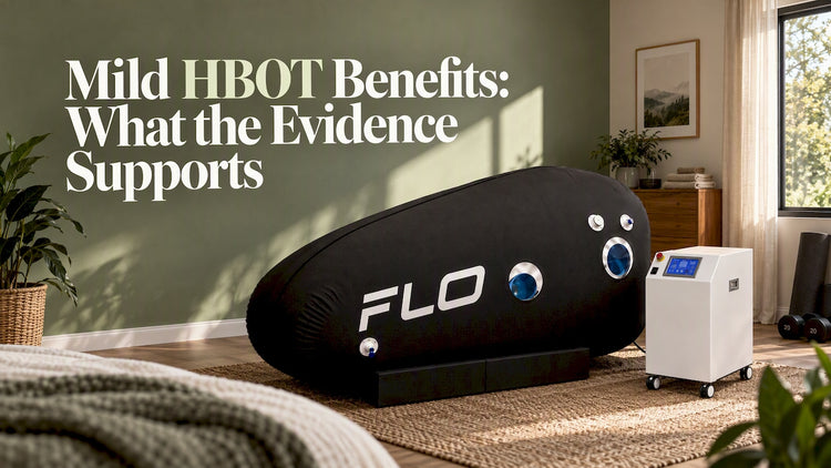 FLO hyperbaric chamber in a home bedroom