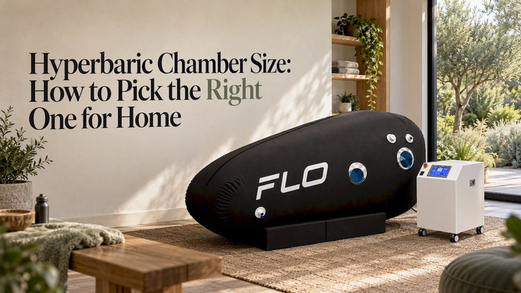 FLO hyperbaric chamber in a calm home room