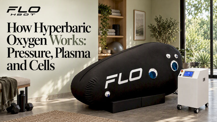 FLO hyperbaric chamber in a calm home setting