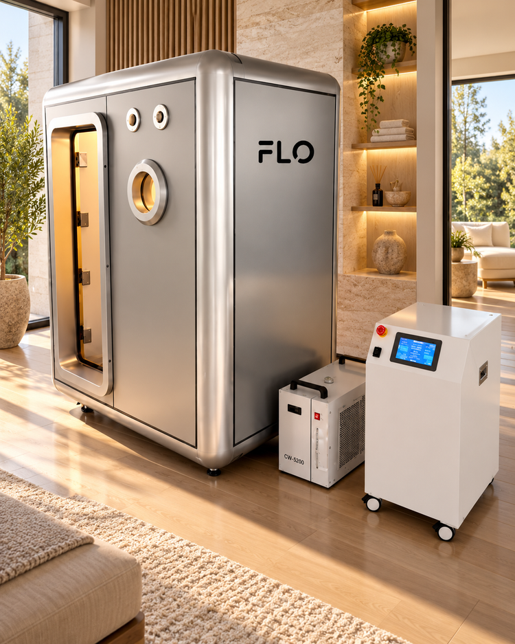 FLO 2.0 ATA Hard-Shell Hyperbaric Oxygen Chamber | 20L Oxygen Generator + BIBS Mask